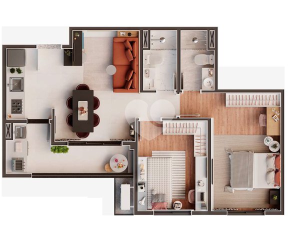 Apartamento 55m² 1