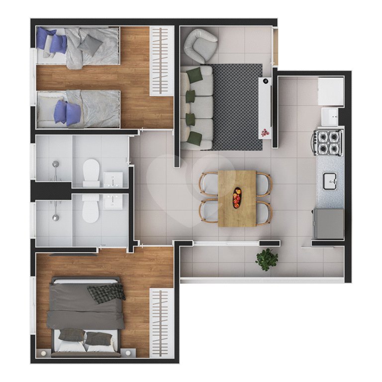 Apartamento à venda com 2 quartos em Chácaras Reunidas São Jorge, Sorocaba, SP