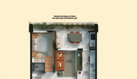 Apartamento à venda com 1 quarto em Jardim Alvorada, São José dos Campos, SP
