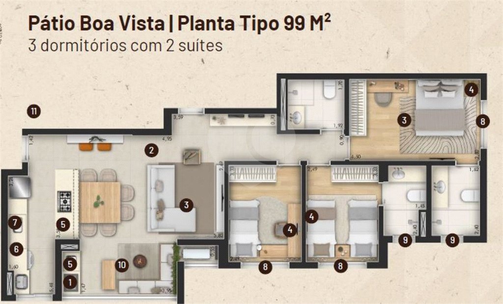 Apartamento à venda com 1 suíte em Jardim do Paço, Sorocaba, SP