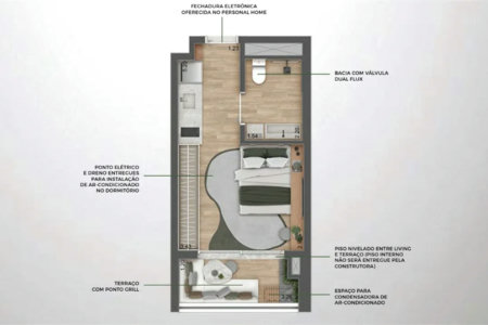 Studio à venda com 1 suíte em Vila Pirajussara, São Paulo, SP