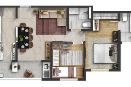 Apartamento à venda com 2 quartos, sendo 1 suíte, em Vila Espírito Santo, Sorocaba, SP