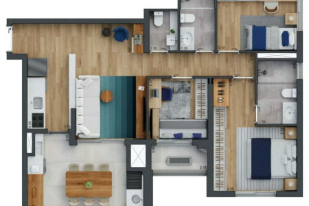 Apartamento à venda com 3 quartos, sendo 1 suíte, em Vila Cordeiro, São Paulo, SP