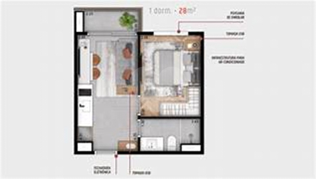 Studio à venda com 1 quarto em Pinheiros, São Paulo, SP