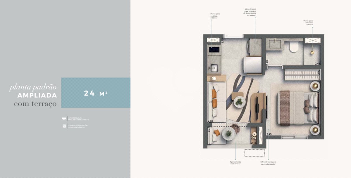 Apartamento à venda com 2 quartos em Pinheiros, São Paulo, SP