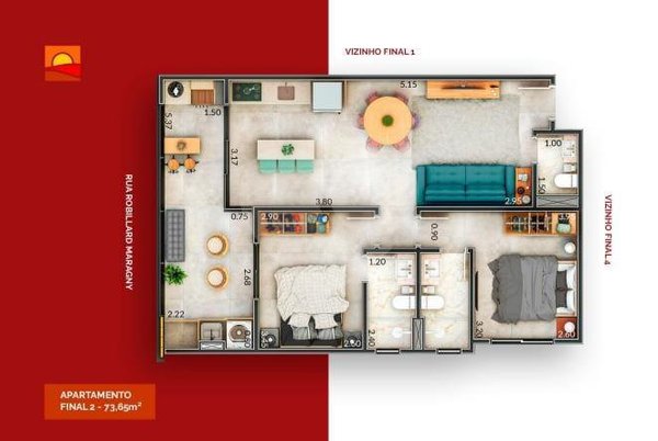 Apartamento 73m² 1
