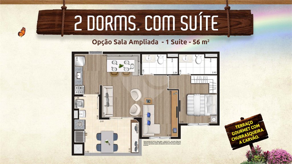 Apartamento à venda com 2 quartos, sendo 1 suíte, em Vila Maria, São Paulo, SP
