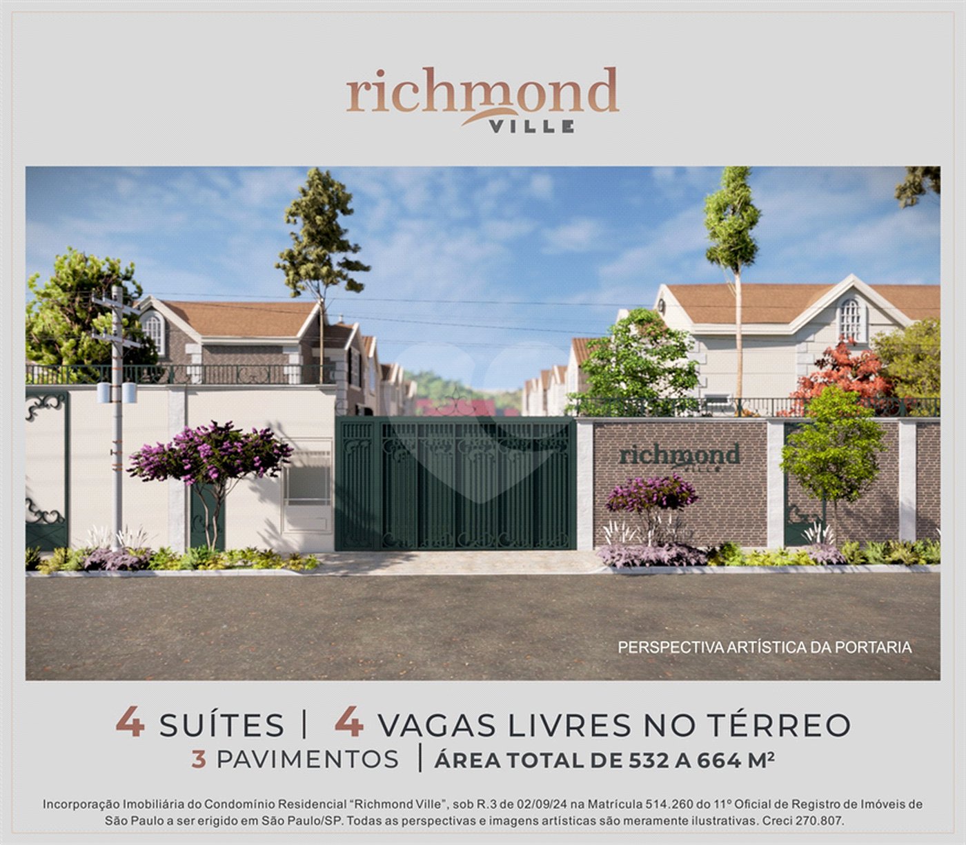 Casa à venda com 4 suítes no condomínio Richmond Ville, São Paulo - SP