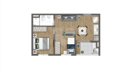 Apartamento à venda com 2 quartos, sendo 1 suíte,  em Campo Grande, São Paulo, SP