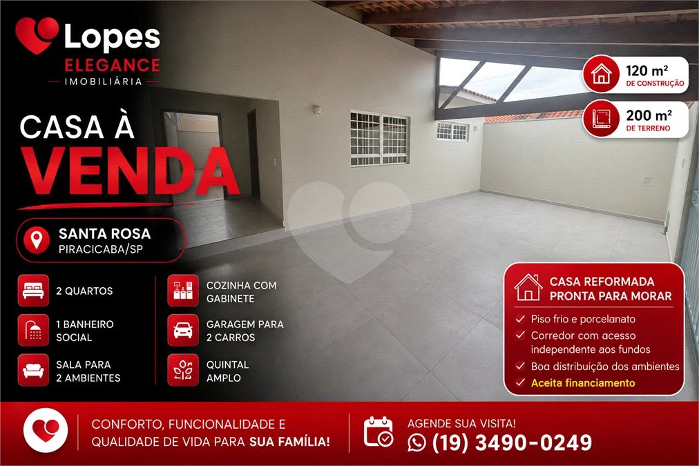 CASA À VENDA | SANTA ROSA | PIRACICABA/SP