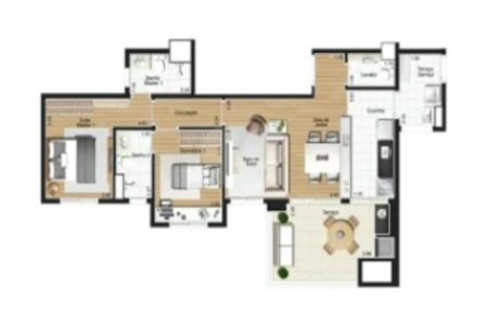 Apartamento à venda com 3 quartos, sendo 2 suítes,  em Vila Andrade, São Paulo, SP