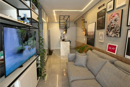 Pronto para Morar Apartamento 1 Dormitório à venda de 47m² com 1 vaga na garagem Condomínio Landing Campo Belo Aceita e estuda Permuta.