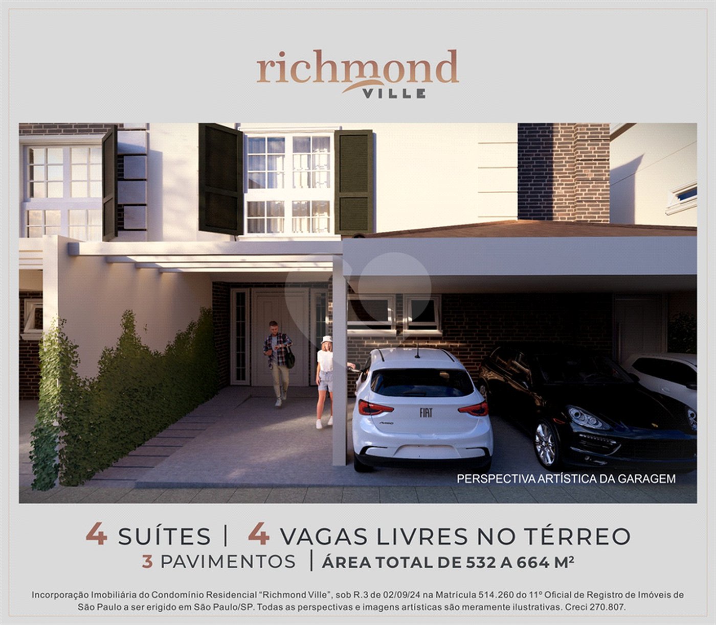 Casa à venda com 4 suítes no condomínio Richmond Ville, São Paulo - SP