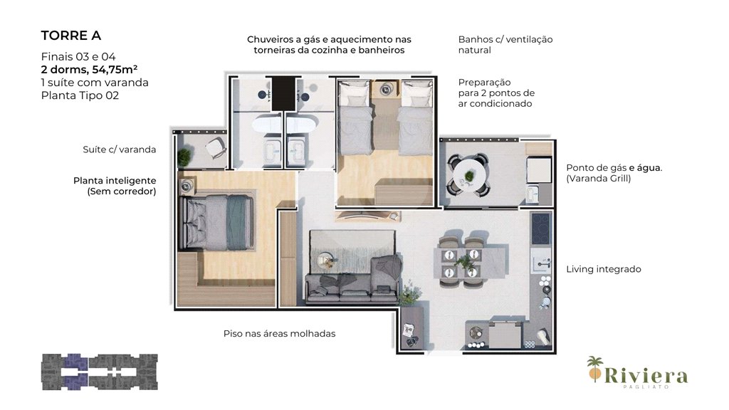 Apartamento à venda com 3 quartos, sendo 1 suíte, em Jardim São Carlos, Sorocaba, SP