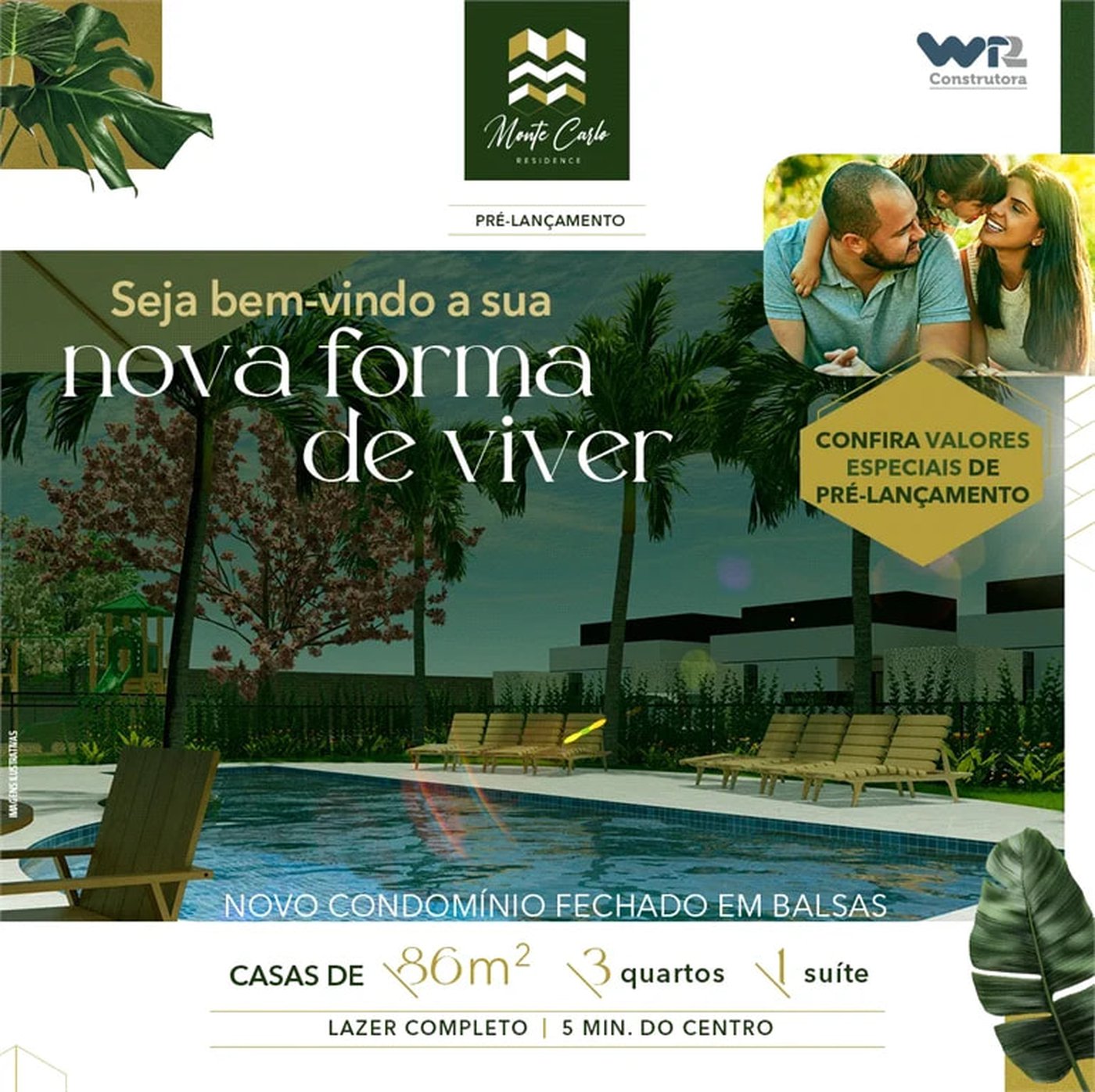 Casa à venda com 3 quartos, sendo 1 suíte, no condomínio Monte Carlo, Balsas - MA