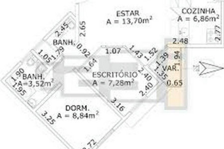 Apartamento à venda com 2 quartos, sendo 1 suíte, em Jardim Paulista, São Paulo, SP
