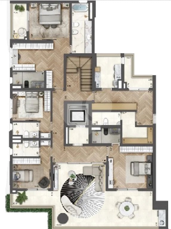 Cobertura duplex Chacara Klabin - 4 suites - 4 vgs - 487 m² - Quadra de tenis