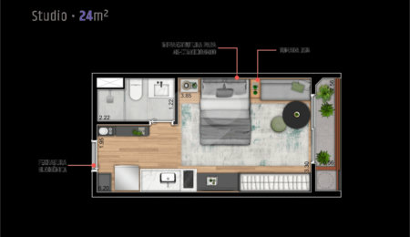Apartamento à venda com 1 quarto em Consolação, São Paulo, SP