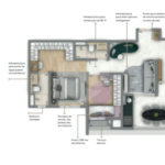 Apartamento com 68 m2, 2 dorms, 1 vaga no Alto da Moóca