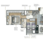 Apartamento com 75 m2, 2 dorms, 1 vaga no Alto da Moóca