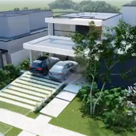 Terreno com casa em construção no Condomínio Alphaville I , em Ribeirão Preto/SP.