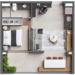 VILA CLEMENTINO - APARTAMENTO DE 1 DORMITÓRIO DE 46,12M² COM VAGA - ANDAR ALTO - VISTA LIVRE
