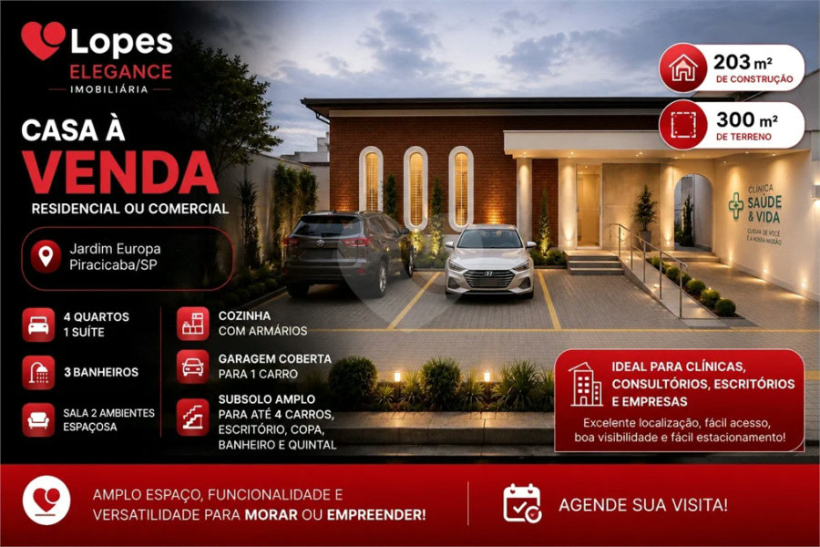 CASA À VENDA | JARDIM EUROPA – PIRACICABA