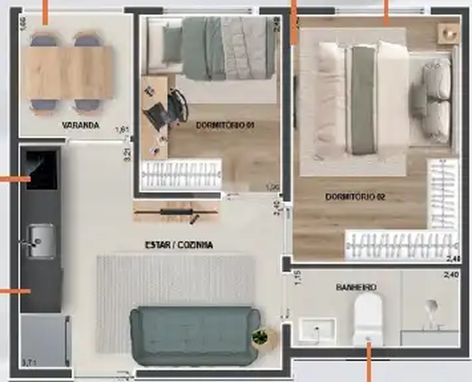 Apartamento 32m²