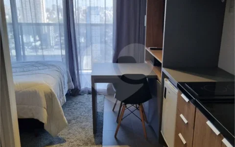 Studio 21M2 mobiliado com vista no Jardins