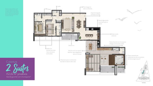 Planta Apartamento 152m²