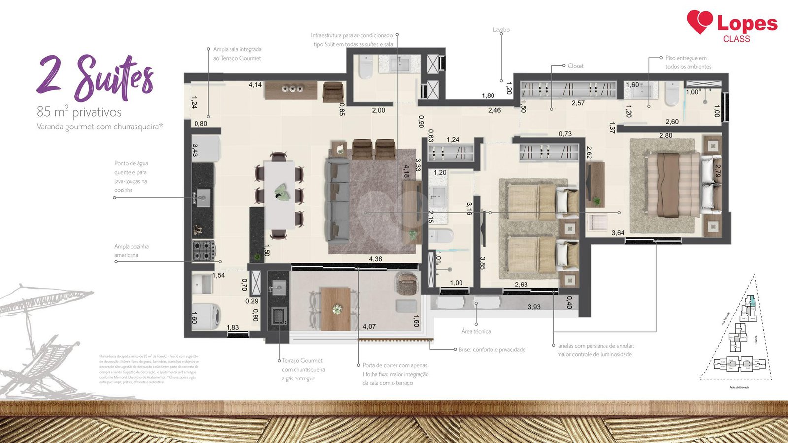 Apartamento 85m²