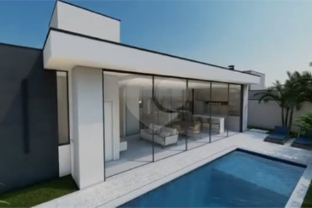 Terreno com casa em construção no Condomínio Alphaville I , em Ribeirão Preto/SP.