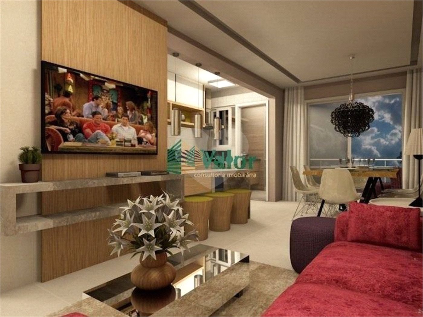 Apartamento com 1 dormitório .