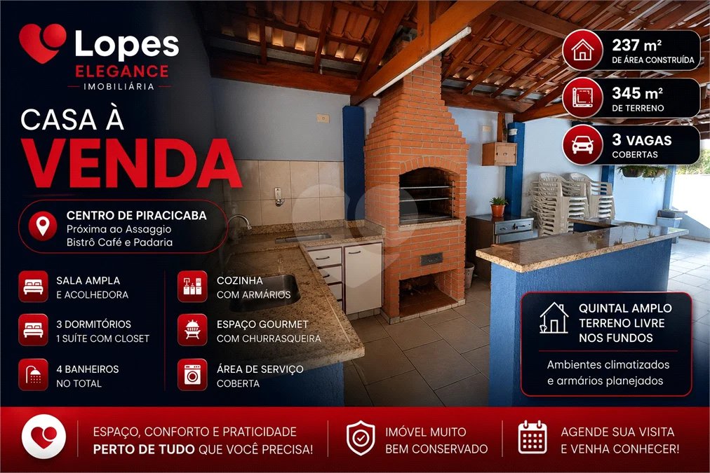 Casa à Venda no Centro de Piracicaba – Espaço, Conforto e Excelente Localização