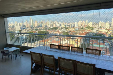 Apartamento à venda Mooca, 149m², andar alto, 3 suítes, 2 vagas, varanda gourmet, porteira fechada