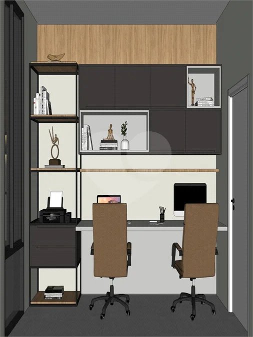 Casa Térrea Evidências - Indaiatuba/SP - Quadra D Lote 15 - Área Total 308,35 m² - Área Construída 201,81 m² - TÉRREA - 03 suítes sendo a master com closet; Escritório; Lavabo; Cozinha com cooktop, forno, micro-ondas e coifa; Móveis planejados na hall de entrada, sala, escritório, cozinha, gourme