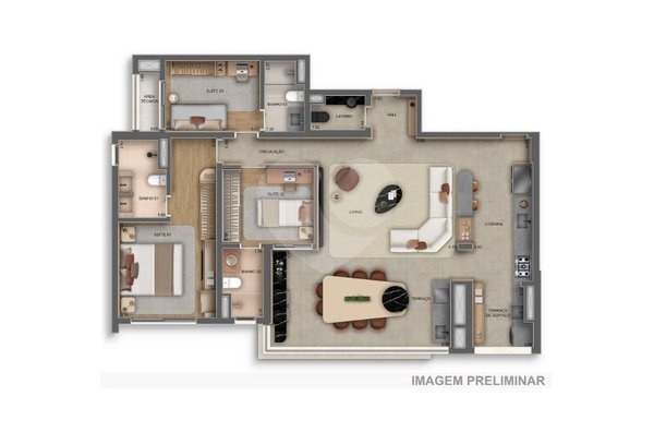 Planta Apartamento 120m²
