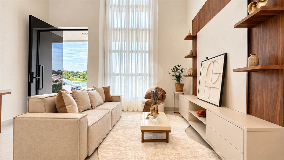 Indaiatuba - Casa condomínio Park Vista Real - AT : 200m - AC : 140m - Boiller Instalado - torneiras quentes - 3 quartos : sendo 1 suite - Suite - Ar Condicionado Samsung 12 Btu’s; arandelas de cabeceira , Dommus Closet . Esquadria , porta automática . 2 Quartos - Ar Condicionado Samsung 9 Bt