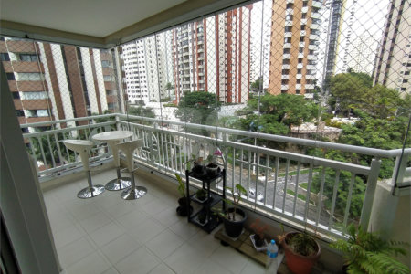 Apartamento de 145m2 com varanda gourmet 3 dormitórios e 2 vagas à venda na Chácara Klabin