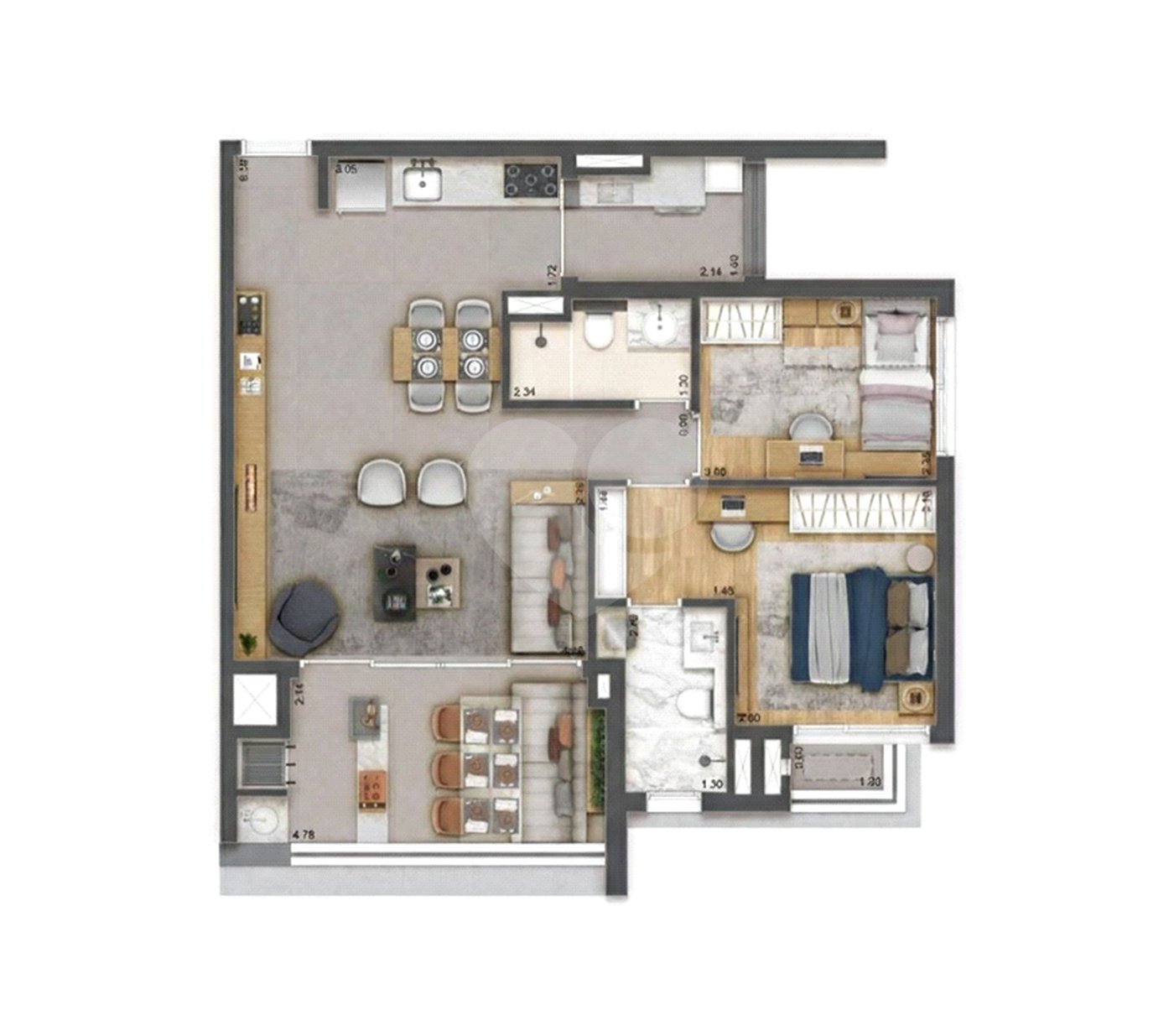 Apartamento à venda - Chácara Santo Antônio