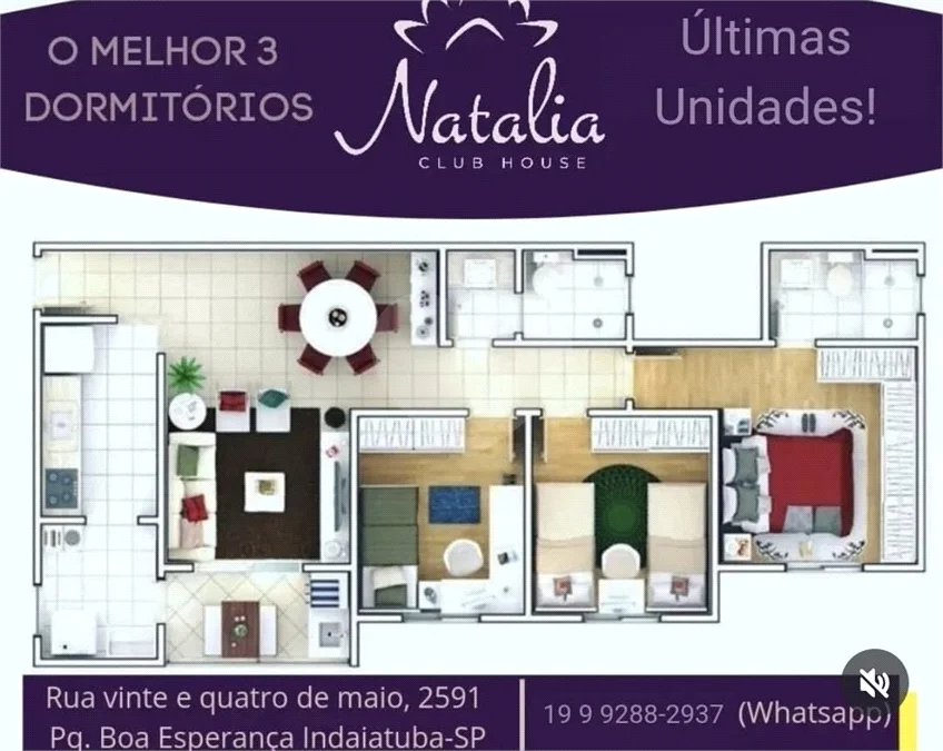 APARTAMENTO À VENDA — NATÁLIA CLUBE | INDAIATUBA