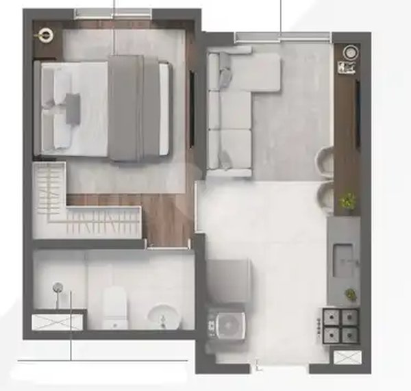 Planta Apartamento 25m²