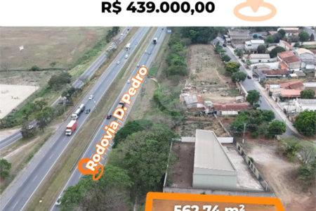 TERRENO 562 M² EM ATIBAIA, PARA USO COMERCIAL E INDUSTRIAL, EXCELENTE LOCALIZAÇÃO