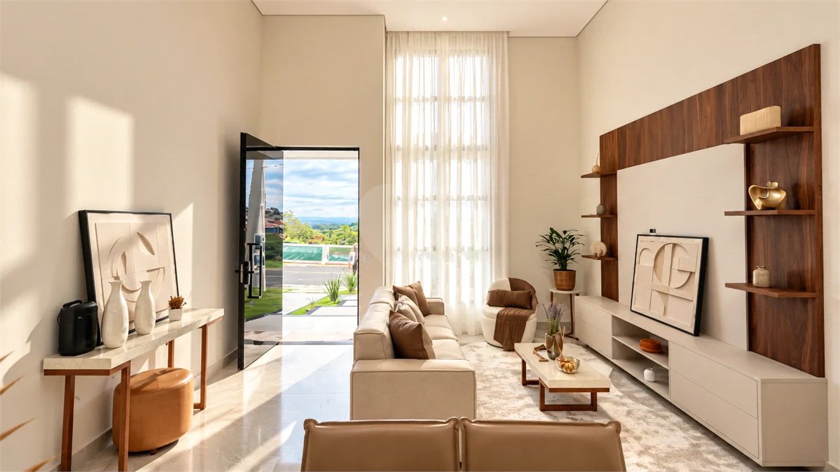 Indaiatuba - Casa condomínio Park Vista Real - AT : 200m - AC : 140m - Boiller Instalado - torneiras quentes - 3 quartos : sendo 1 suite - Suite - Ar Condicionado Samsung 12 Btu’s; arandelas de cabeceira , Dommus Closet . Esquadria , porta automática . 2 Quartos - Ar Condicionado Samsung 9 Bt