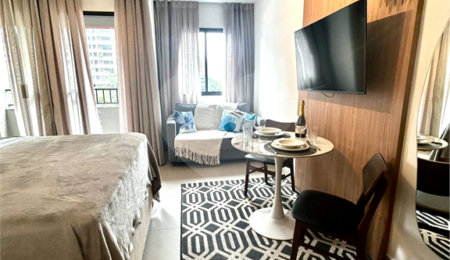 Apartamento à venda ou para alugar com 1 suíte em Indianópolis, São Paulo, SP