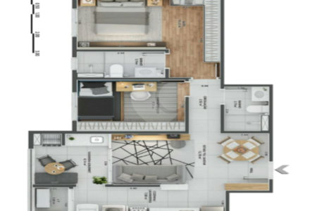 Apartamento à venda com 2 quartos no condomínio Verso Jk, São José do Rio Preto - SP