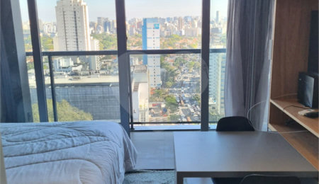 Studio 21M2 mobiliado com vista no Jardins
