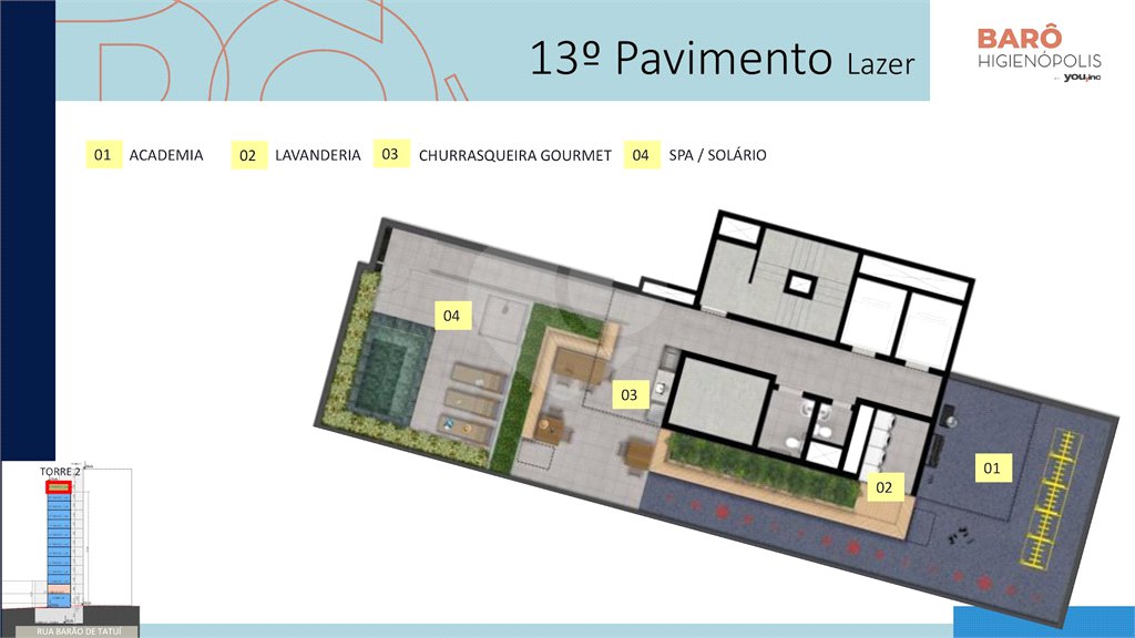 Studio 25 m² – Barô Higienópolis by You, inc | São Paulo