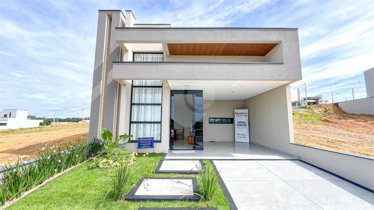 Indaiatuba - Casa condomínio Park Vista Real - AT : 200m - AC : 140m - Boiller Instalado - torneiras quentes - 3 quartos : sendo 1 suite - Suite - Ar Condicionado Samsung 12 Btu’s; arandelas de cabeceira , Dommus Closet . Esquadria , porta automática . 2 Quartos - Ar Condicionado Samsung 9 Bt