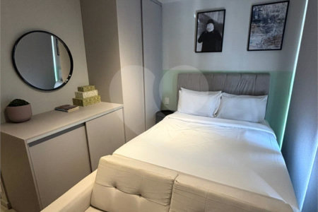Studio mobiliado em andar alto com lazer completo em Indianópolis